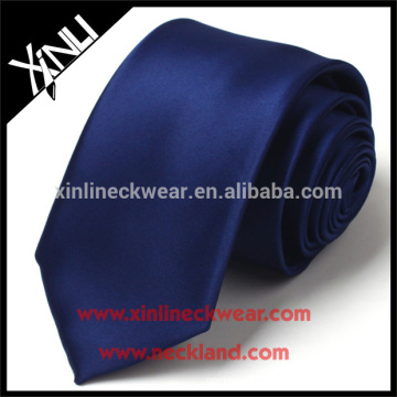 Trockenreinigung Nur 100% handgemachte Polyester Jacquard Woven Navy Blue Krawatte